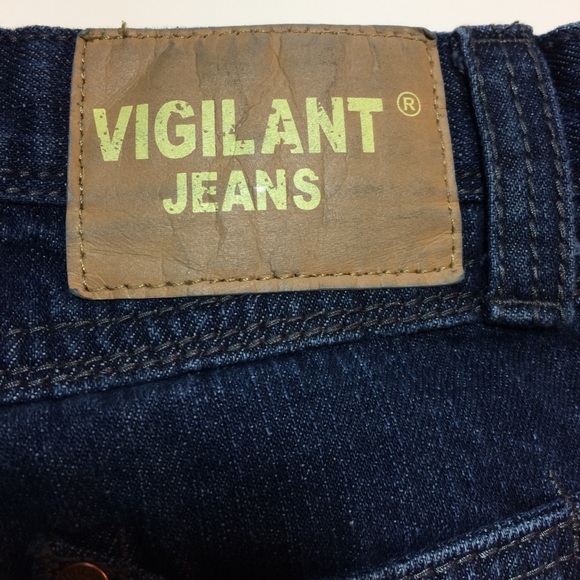 Vigilant Embroidered Straight Wide Leg Jeans! - Picture 3 of 6